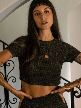 Dandy Del Mar Hydra shimmer crop top size xxs